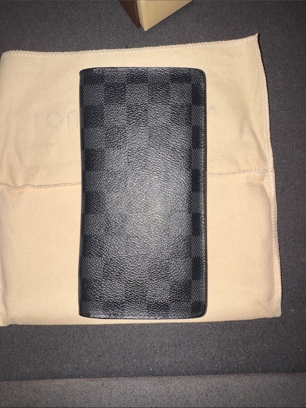 Louis Vuitton Black Textured Long Wallet